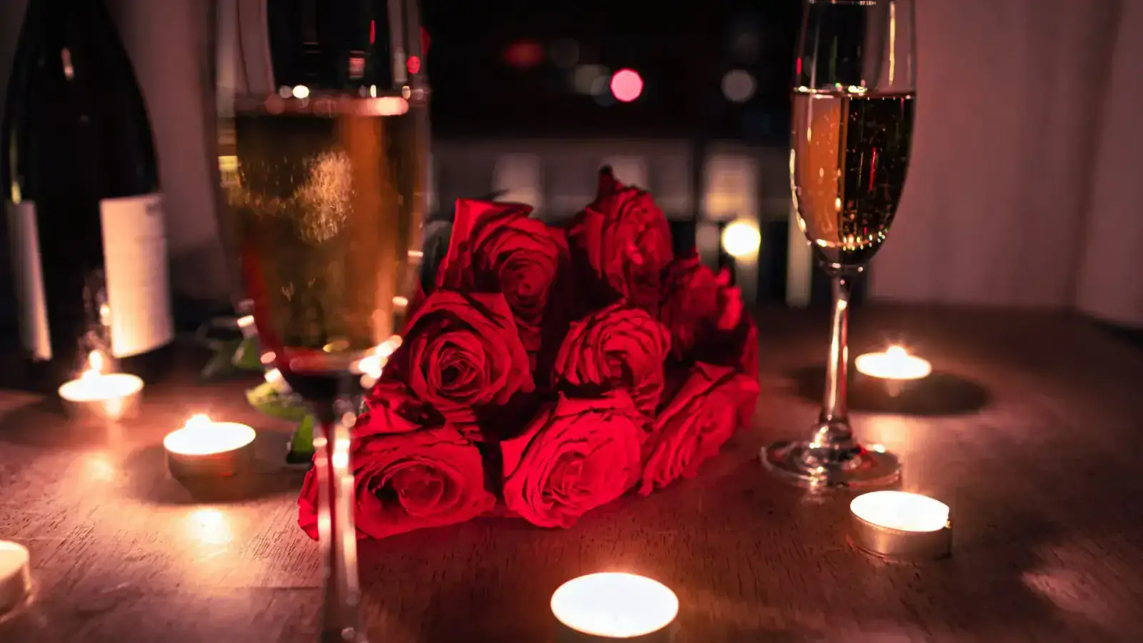 Ambiance dîner romantique privé